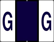 Buchstabenetikett (gross) "G", Farbe purpur, 500/Rolle