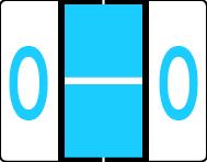 Buchstabenetikett (gross) "O", Farbe blau, 500/Rolle