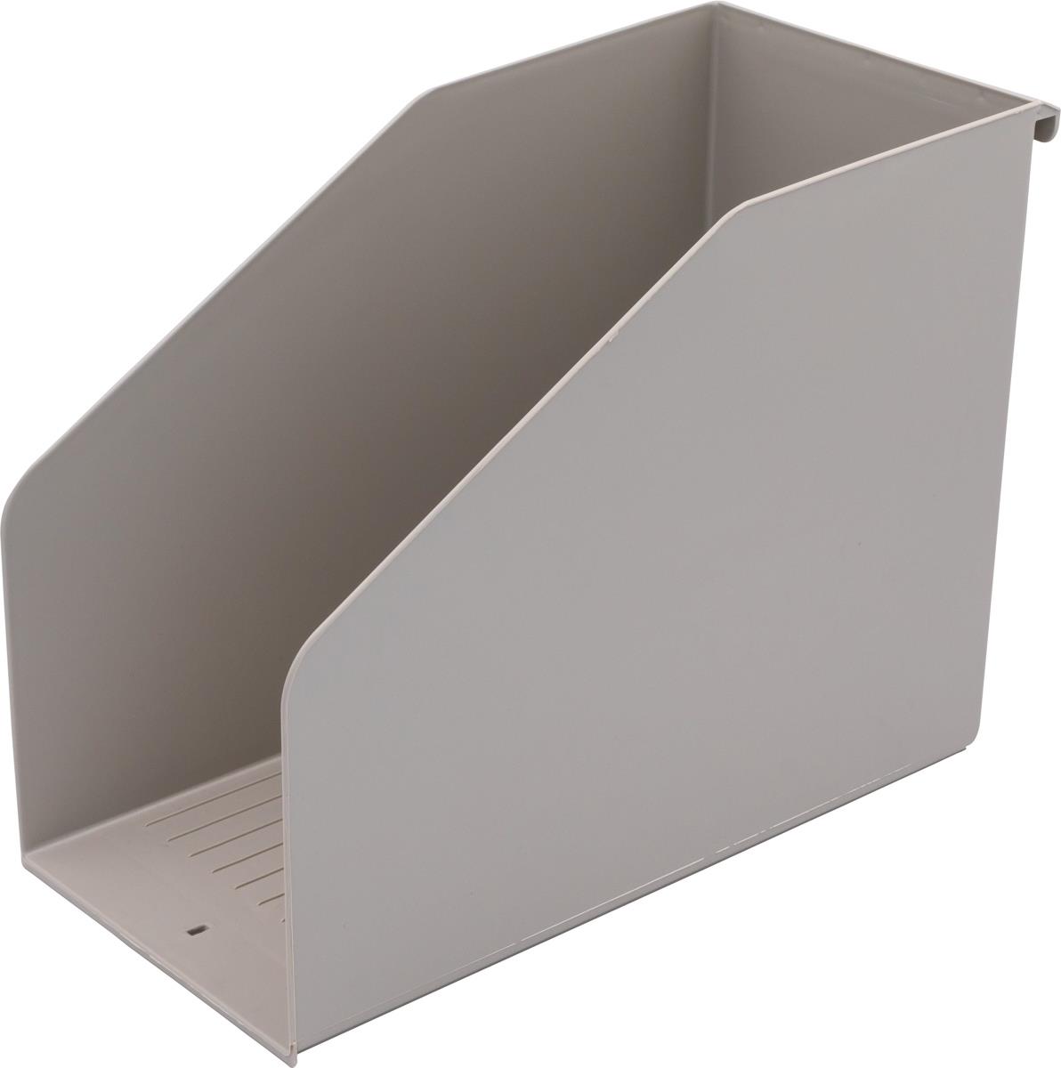 Ordnungsbox A4, lateral, 15 cm breit, Polystyrol, grau