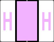 Buchstabenetikett (gross) "H", Farbe lila, 500/Rolle