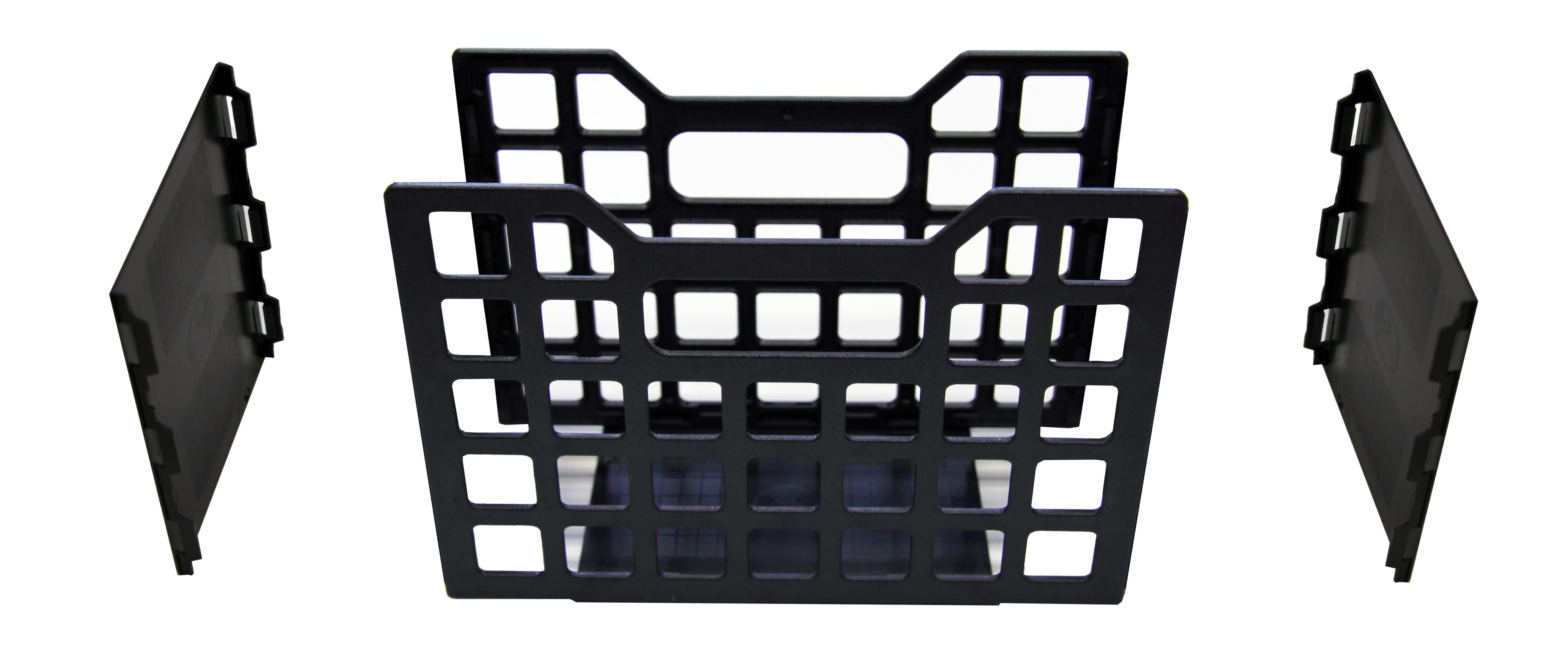 Ordnungsbox (Gitter) DIN A5, 10,5 cm breit, ABS, anthrazit
