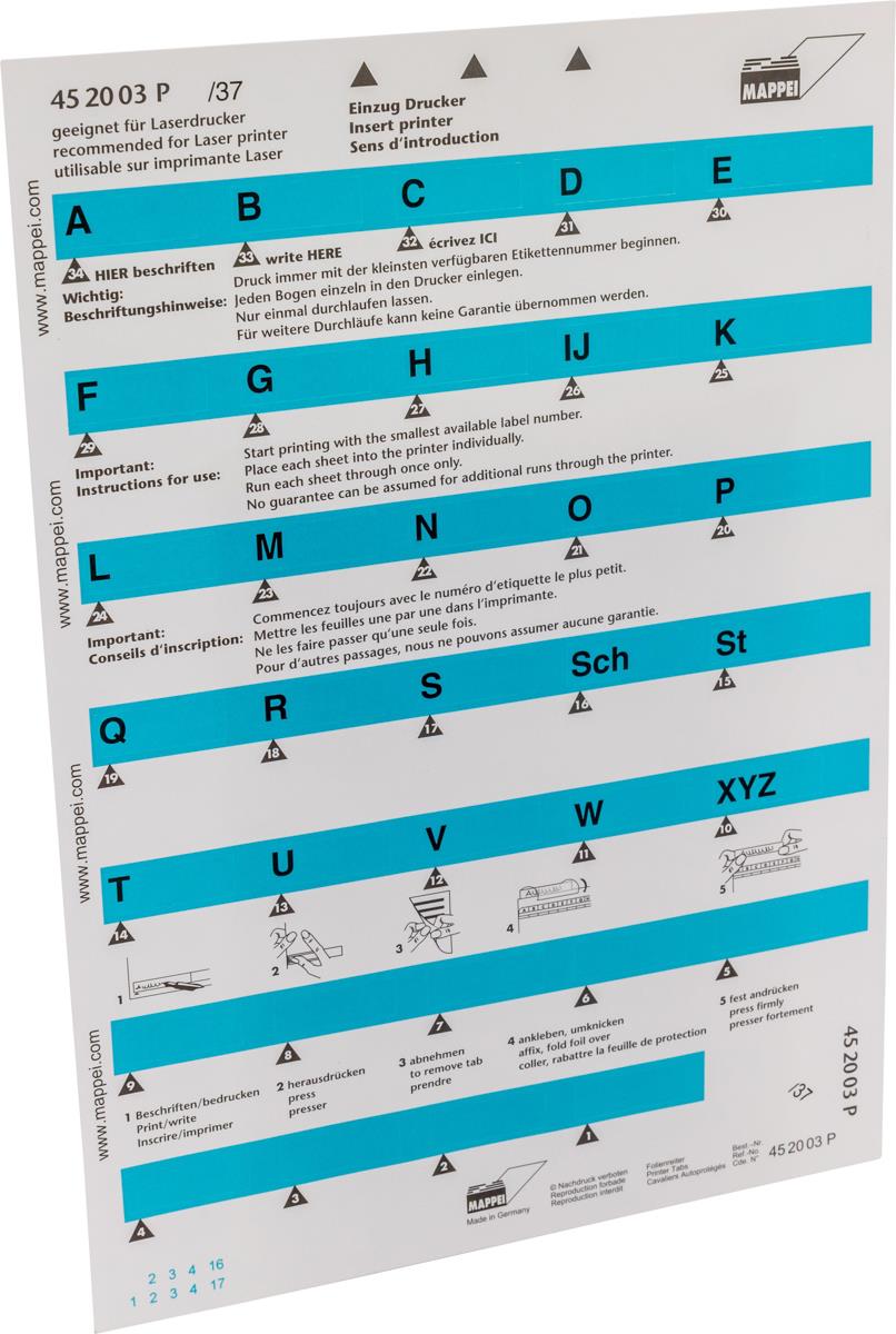 Selbstklebe-Printreiter (Folie), "A-XYZ", 30 mm breit