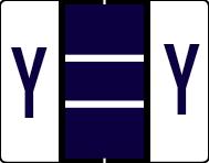 Buchstabenetikett (gross) "Y", Farbe purpur, 50/Bogen