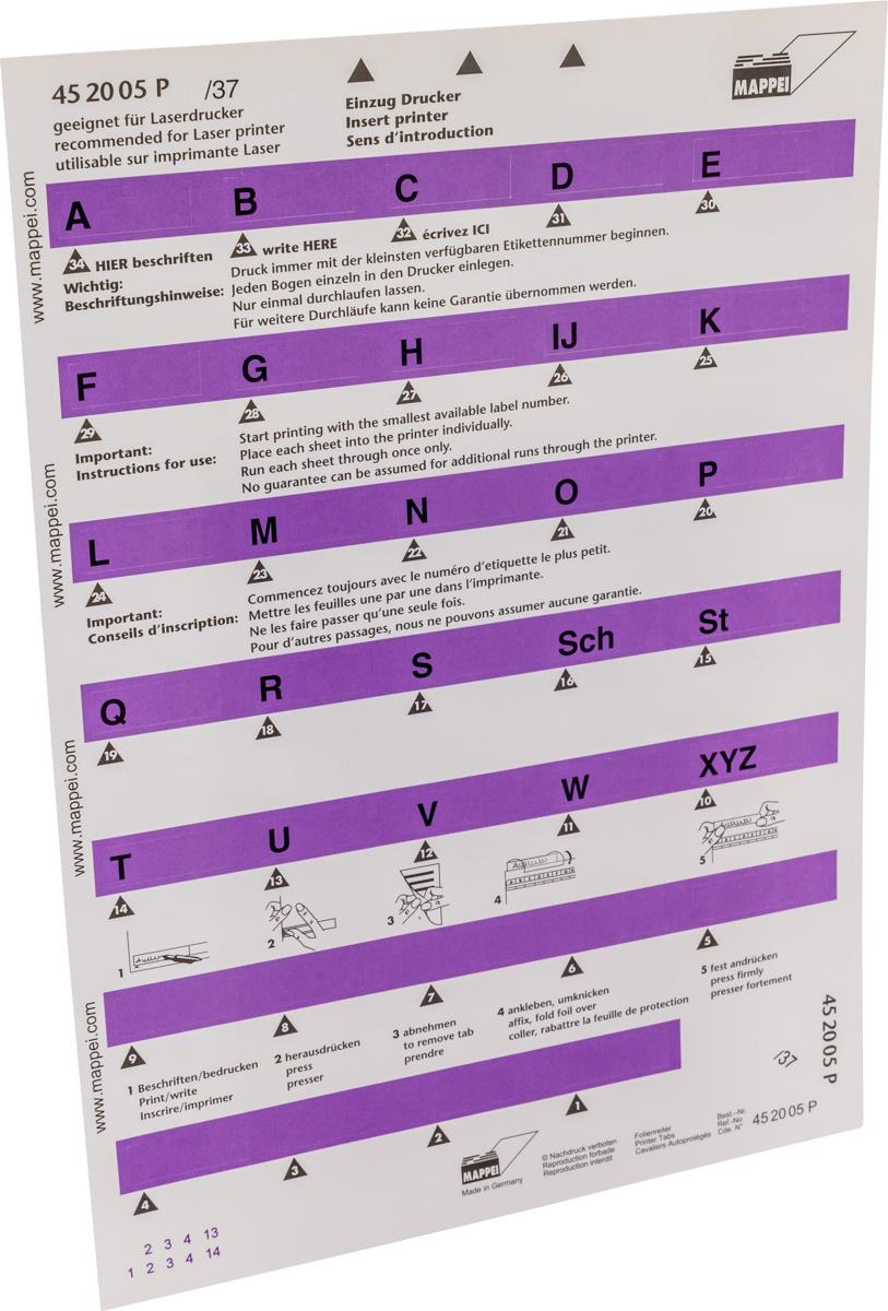 Selbstklebe-Printreiter (Folie), "A-XYZ", 30 mm breit