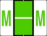 Buchstabenetikett (gross) "M", Farbe hellgrün, 500/Rolle