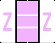 Buchstabenetikett (gross) "Z", Farbe lila, 50/Bogen