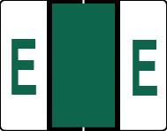 Buchstabenetikett (gross) "E", Farbe dunkelgrün, 500/Rolle