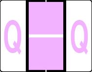 Buchstabenetikett (gross) "Q", Farbe lila, 500/Rolle