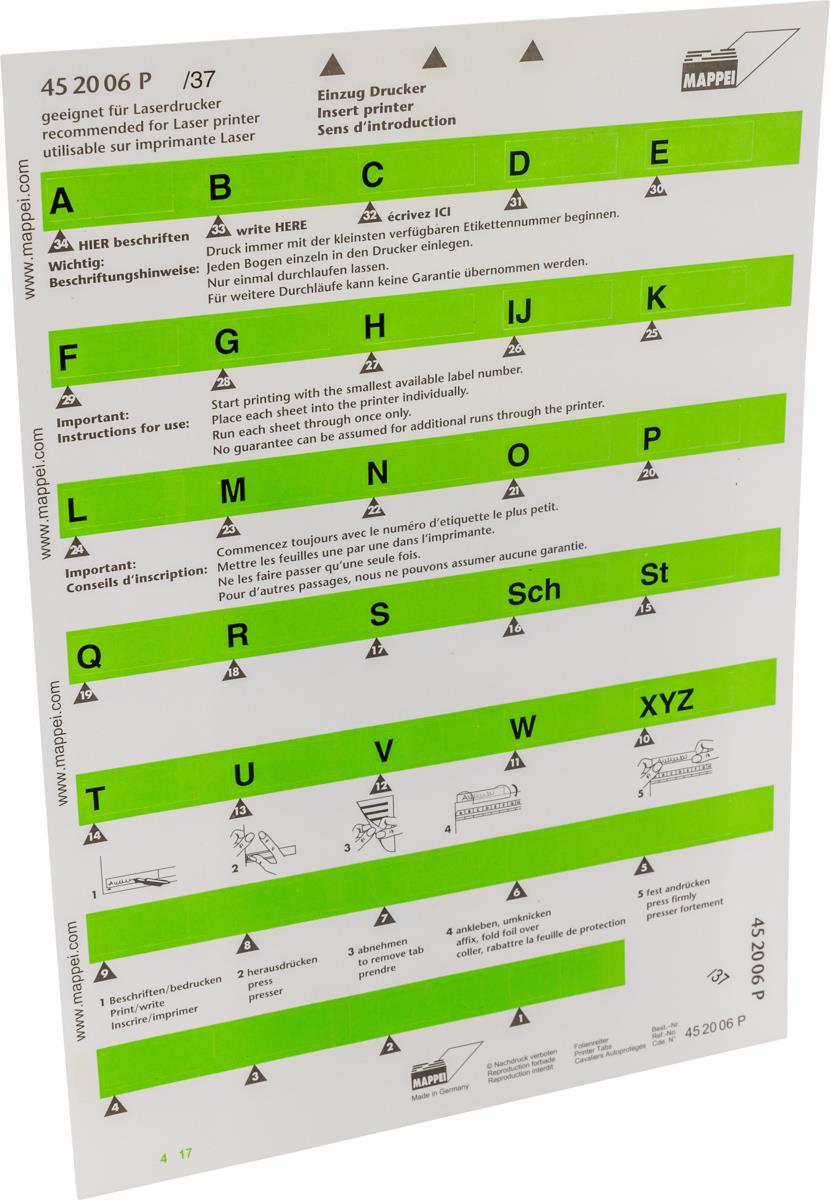 Selbstklebe-Printreiter (Folie), "A-XYZ", 30 mm breit