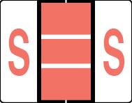 Buchstabenetikett (gross) "S", Farbe rosa, 500/Rolle