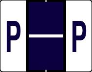 Buchstabenetikett (gross) "P", Farbe purpur, 500/Rolle